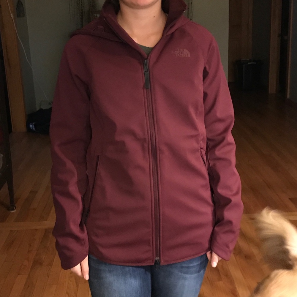 North face maroon jacket